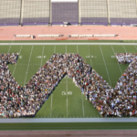 UW community members making a large W