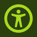 Green accessibility icon